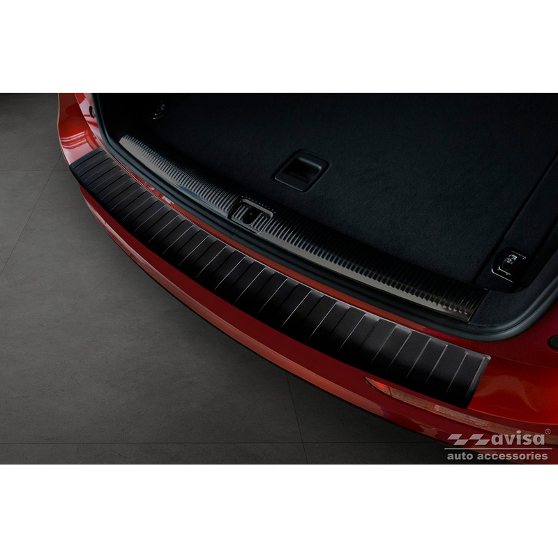 Matzwart RVS Achterbumperprotector  Audi Q5 2008-2012 & 2012- 'Ribs'