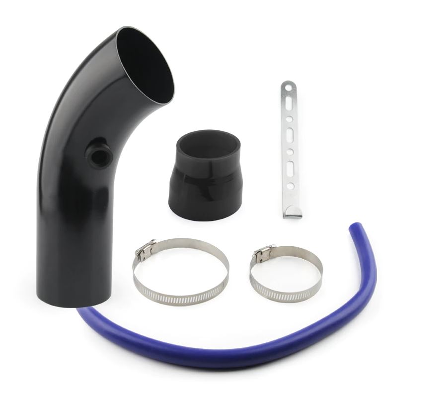 Luchtfilter Universeel inclusief Air intake buis Aluminium zwart