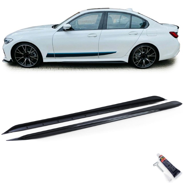 Zijskirts BMW 3 Serie G20 Sport Glans Zwart