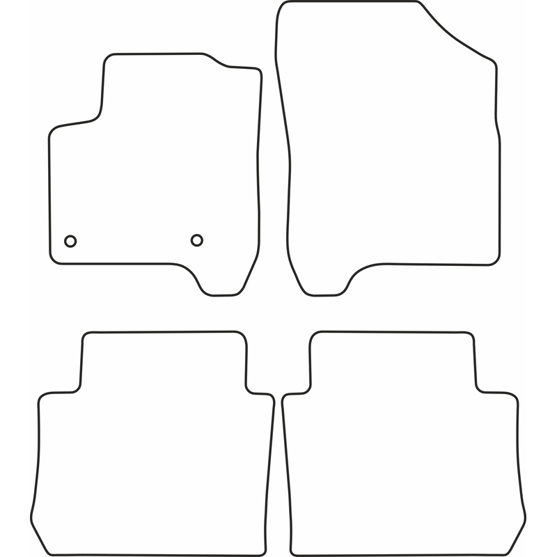 Automatten Velours  Citroen C3 Picasso 2009-