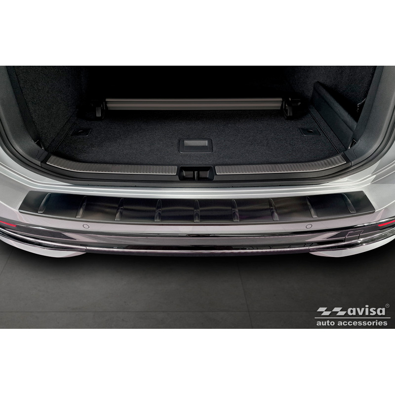 Zwart RVS Achterbumperprotector  Volkswagen Passat Variant (CJ5) 2023- 'Ribs'