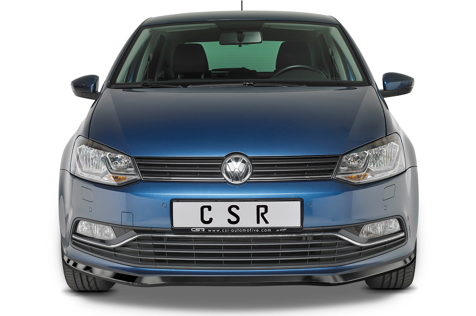 Voorspoiler passend voor VW Polo V (6R/6C) Basis/GTI Glans Zwart – 2009–2014 (GTI) / 2014–2017 (Basis)