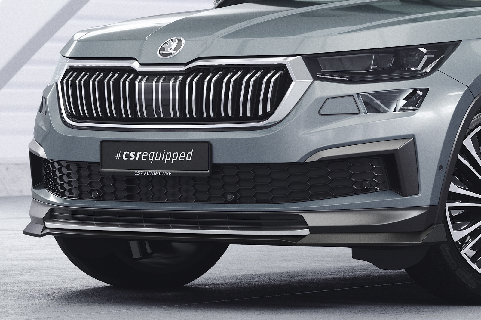 Voorspoiler Skoda Kodiaq CSR Glans Zwart