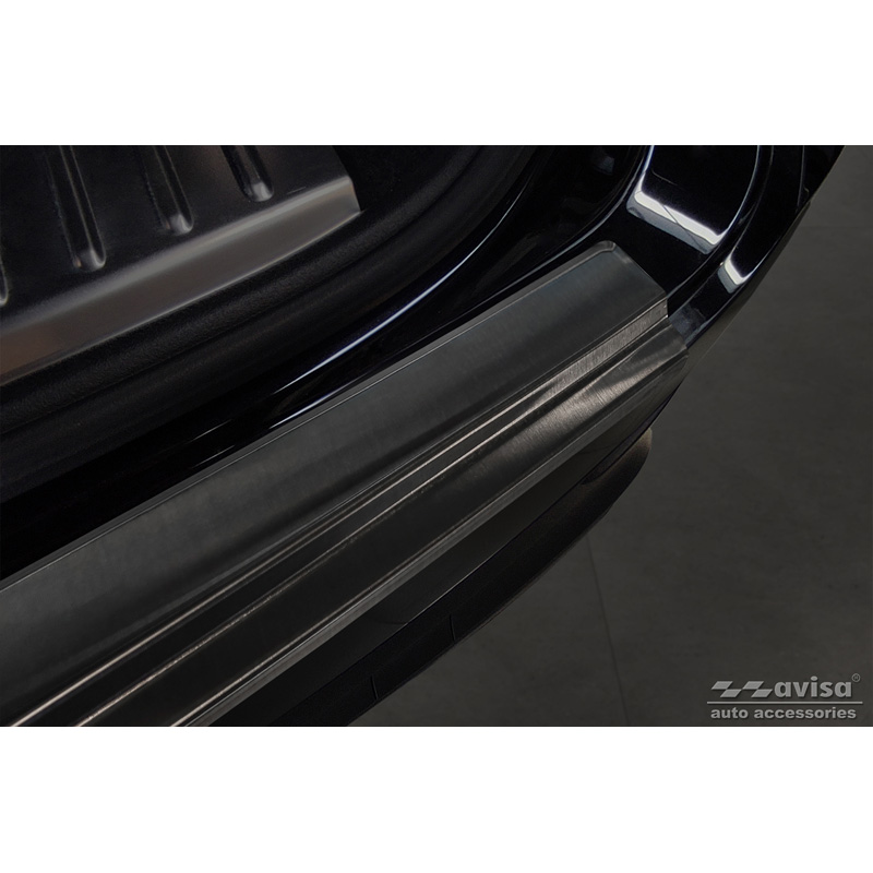 Zwart RVS Achterbumperprotector  Porsche Cayenne III 2017-