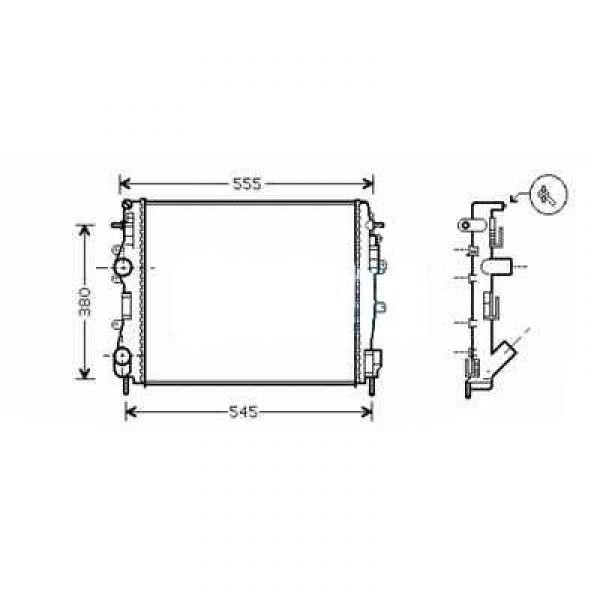 Radiator KANGOO 01-07 1.5 DCI +/-AC