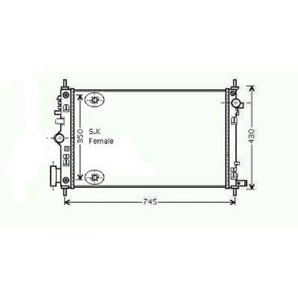 Radiator INSIGNIA 08->> 680x400x27. 2.8I TURBO
