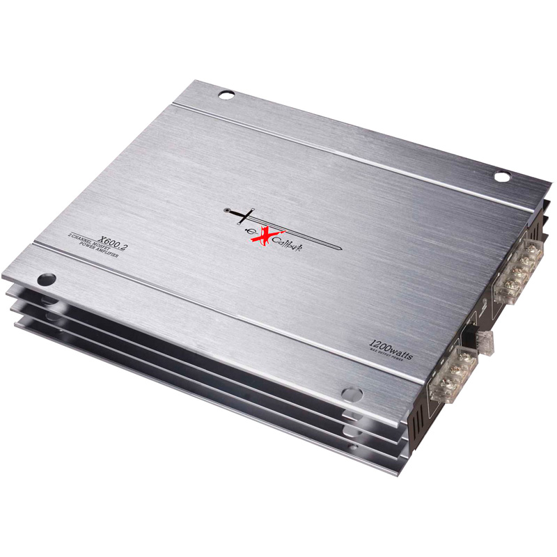 Excalibur X600.2 – Versterker – 2-kanaals – 1200W – Zilver