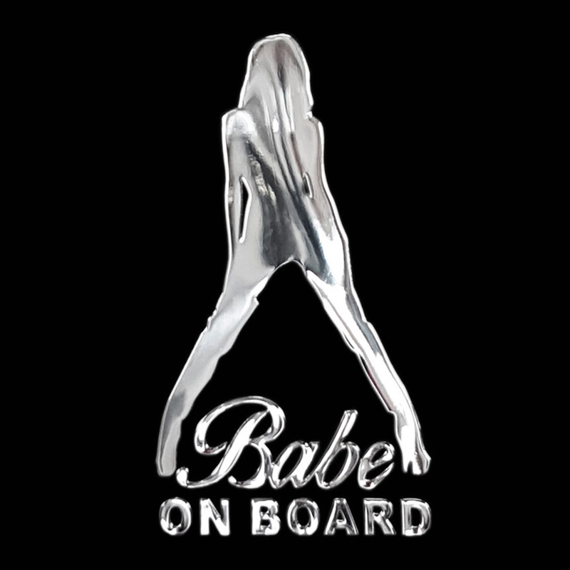 Nikkel Sticker 'BABE ON BOARD' - 33x60mm