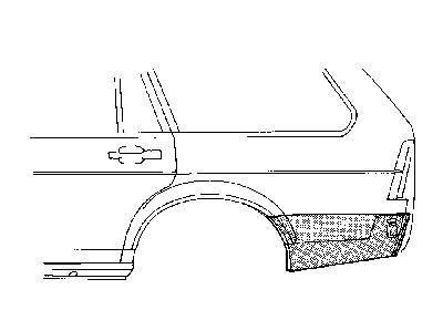 eindstuk, rechts VW Passat, 1980-1988