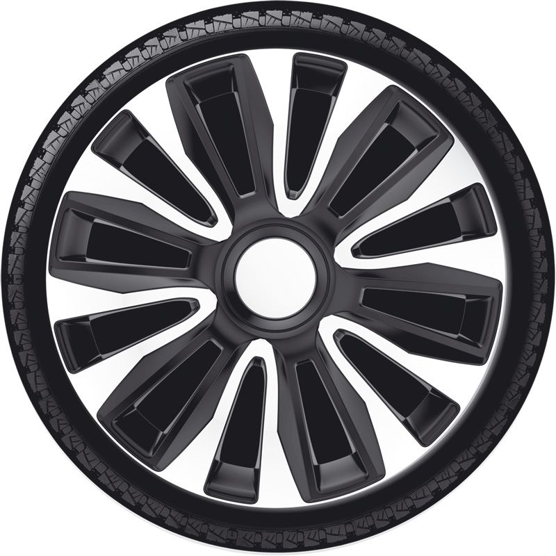 4-Delige Wieldoppenset Avalone 15-inch zilver/zwart