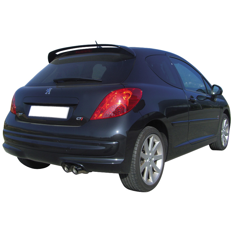 100% RVS Sportuitlaat  Peugeot 207 1.6 16v (175pk) 2007- 2x80mm Racing