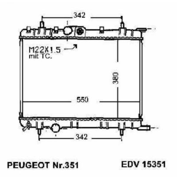 Radiator CITROEN PICASSO 99->> 1.6I -AC