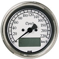 Classic Silverline Snelheidsmeter (Tachometer) tot 220 km/h