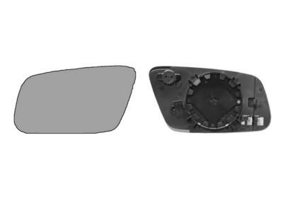 spiegelglas, bol glas, verwarmd, 17cm, rechts Audi A4, 1999-2000
