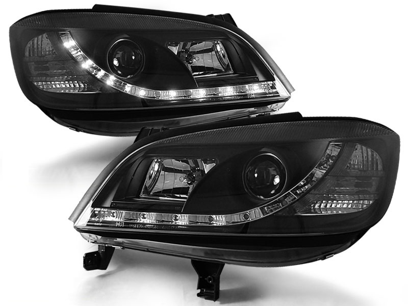 Koplampen Opel Zafira A LED Devil Eyes DRL look zwart