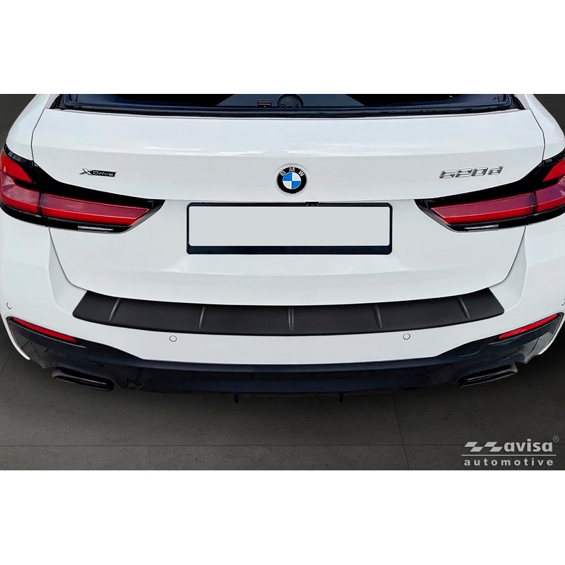 Avisa Matzwart RVS Achterbumperprotector  BMW 5 Serie Touring (G31) Facelift 2020-2024 met M-Pakket 'Ribs'