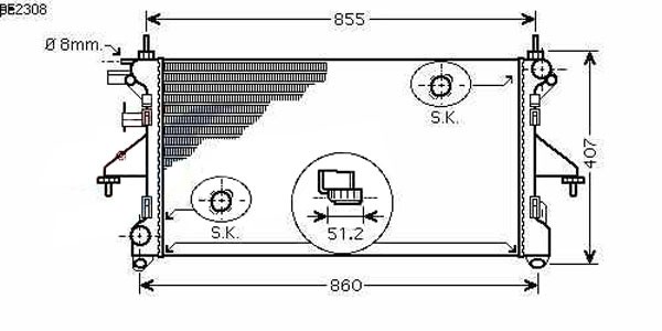 Radiator DUCATO 06->> 780x375x26 2.3JTD 88KW AC