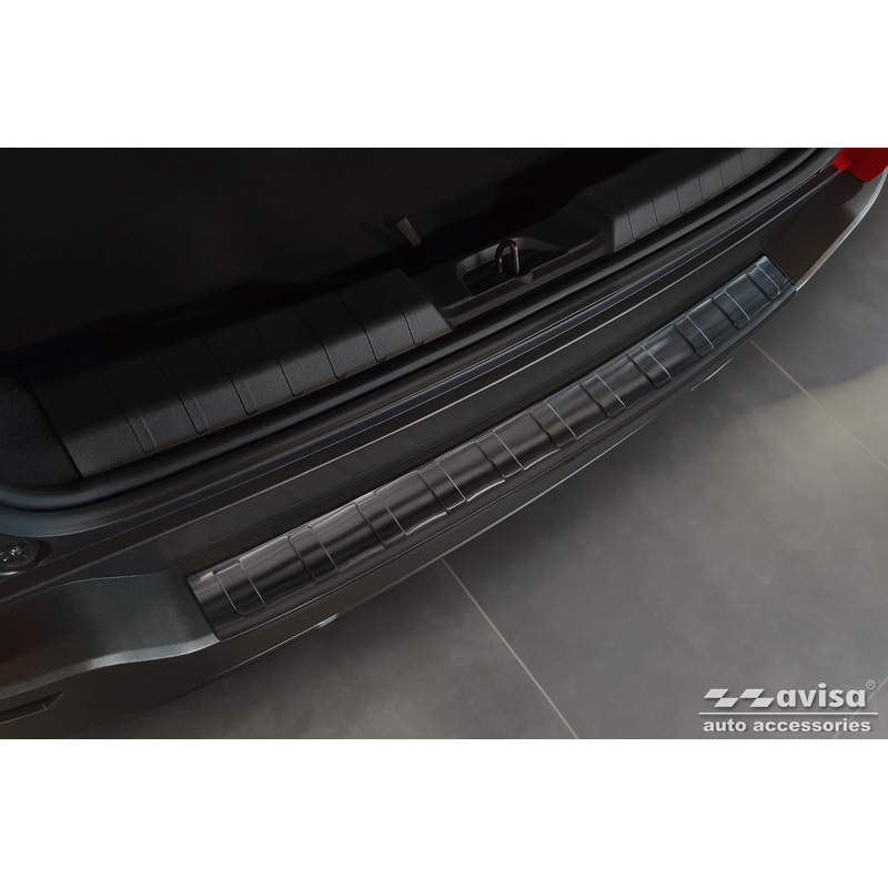 Zwart RVS Achterbumperprotector  Jeep Avenger + EV 2023- 'Ribs'