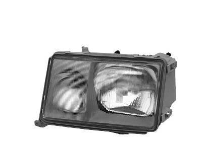 koplamp, H4+H3, pneum verstelb, licht grijs, links, 1989-05/1993