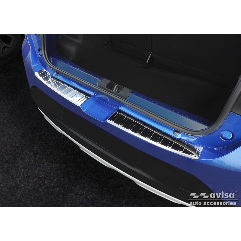 RVS Achterbumperprotector  Dacia Sandero III 2020-2022 & Facelift 2022- incl. Stepway 'Ribs' (2-delig)