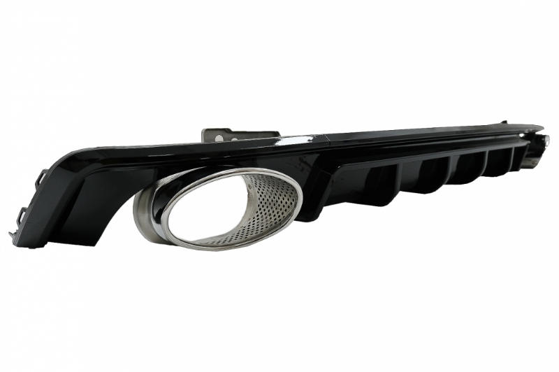 Diffusor Audi A6 S-Line C8 Glanzend Zwart incl. sierstukken