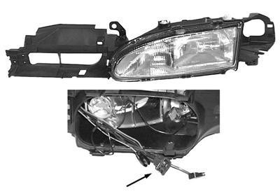 koplamp, H1+H1, elektr verstelb, links, 1993-10/1994 Ford Mondeo