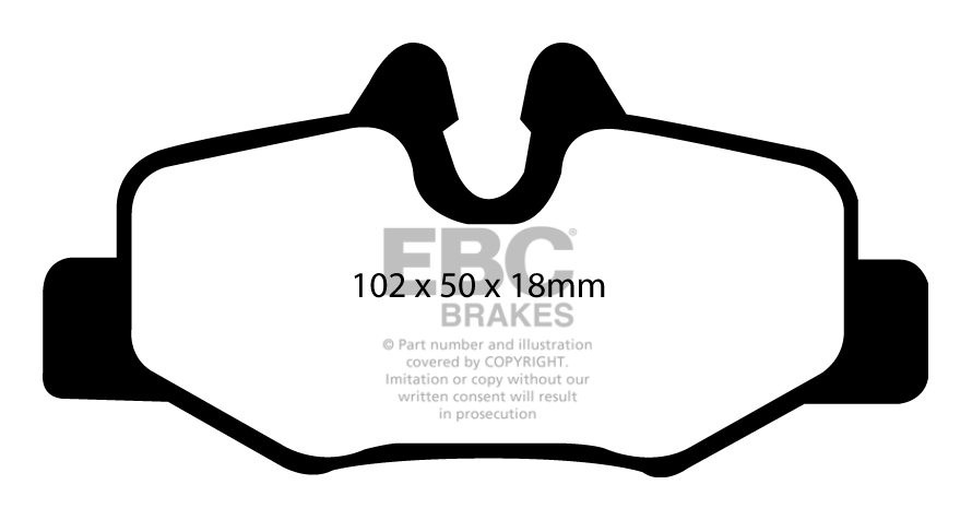 EBC Brakes MERCEDES Viano 3.0 TD 2006-.. Remblokken achterzijde