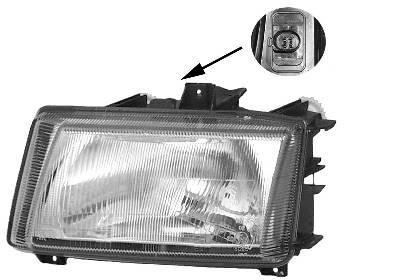 koplamp, H4, rechts, 01/2000-VW Caddy, 1995-2004