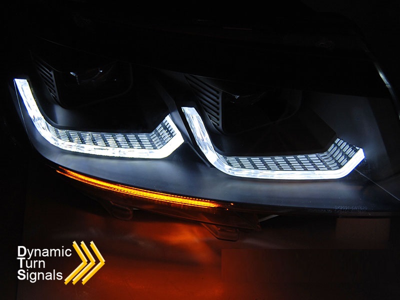 Koplampen VW T6.1 Multivan/Transporter Vol LED Dynamic Tube Zwart