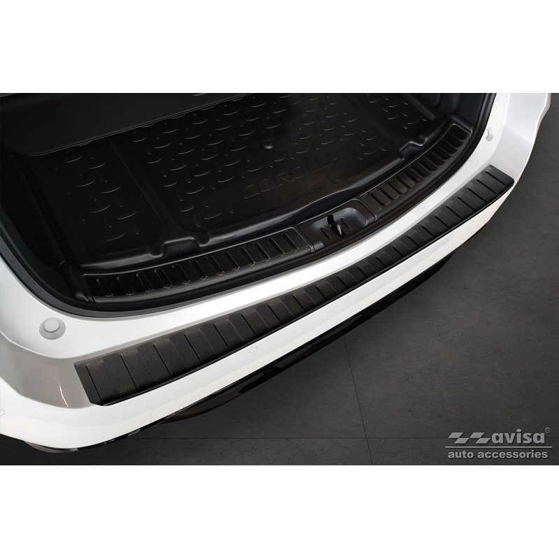 Matzwart RVS Achterbumperprotector  Toyota Corolla XII Combi 2019- (incl. GR Sport) & Suzuki Swace Combi 2020- 'Ribs'