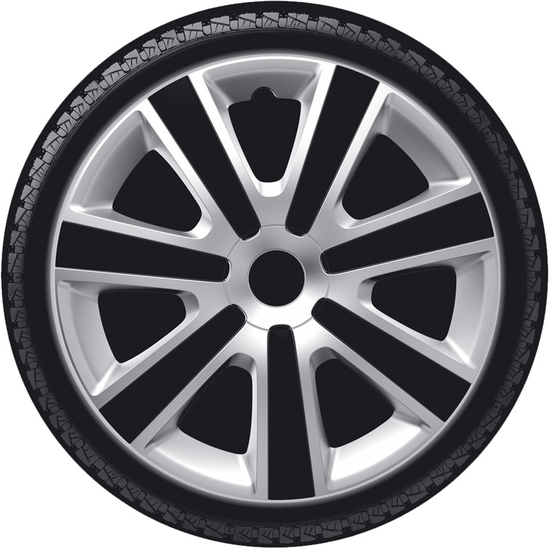 4-Delige Wieldoppenset VR 15-inch zilver/zwart