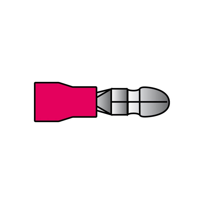 Carpoint Rondstekker 547 Rood Ø 4.0mm 10-stuks