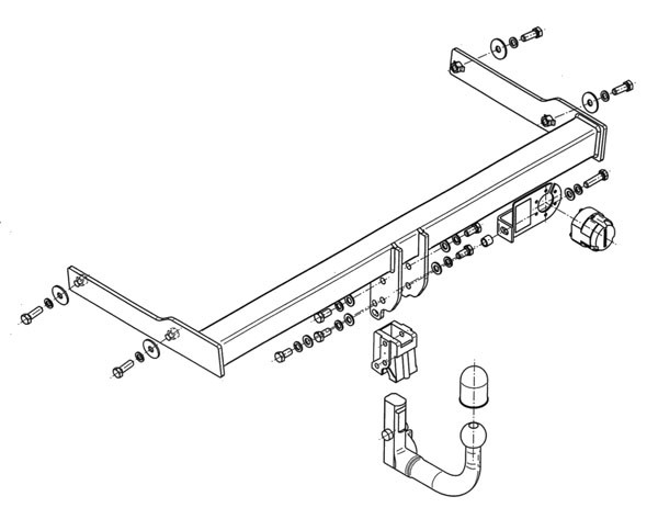Trekhaak VW Passat Estate (B6) / (3C) (incl.4-Motion) 09/2005-10