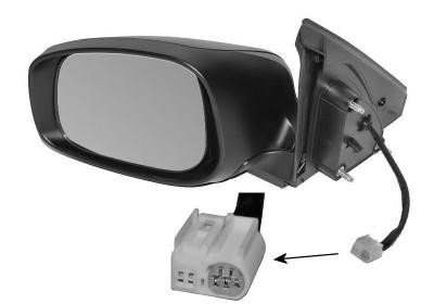 spiegel, elektr verstelb, verwarmd, rechts Suzuki Swift, 2005-20