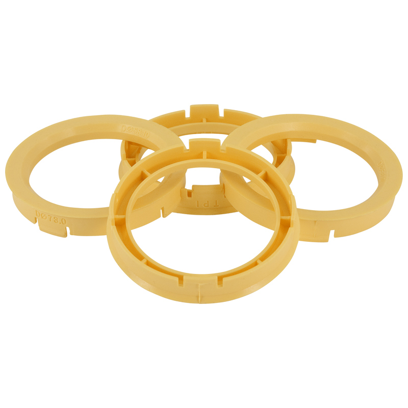 Set TPI Centreerringen - 70.4->54.1mm - Geel
