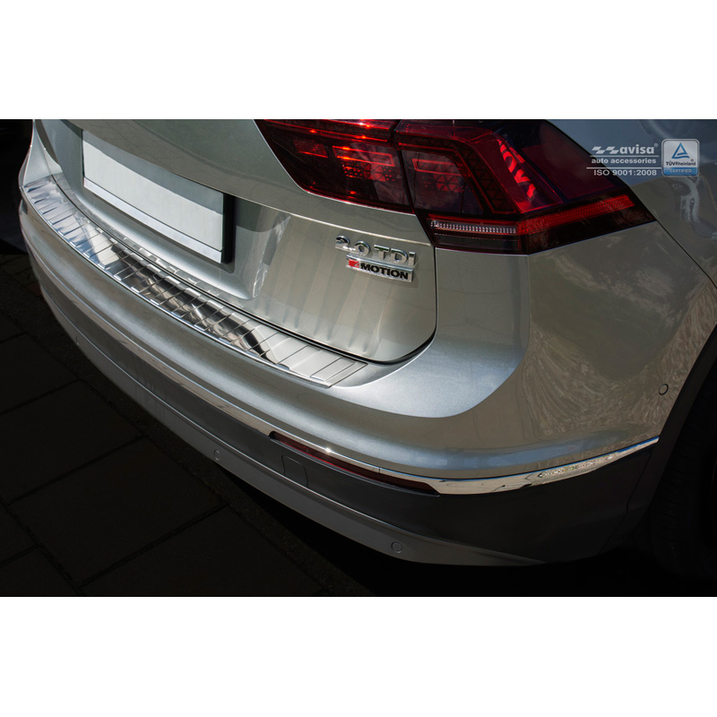 RVS Achterbumperprotector  Volkswagen Tiguan II incl. Allspace & R-Line 2016-2020 & FL 2020-2024 'Ribs'