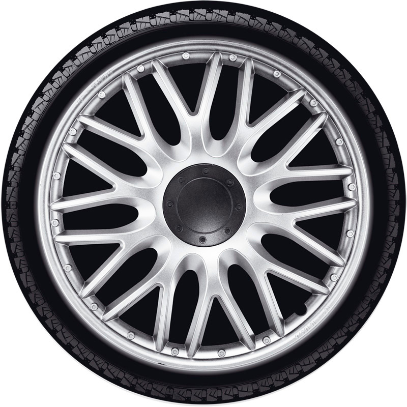 4-Delige J-Tec Wieldoppenset Orden 13-inch zilver