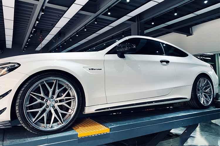 Mercedes Benz W205 C63/S AMG Coupe Carbon Fiber Zijskirts 2015-2018