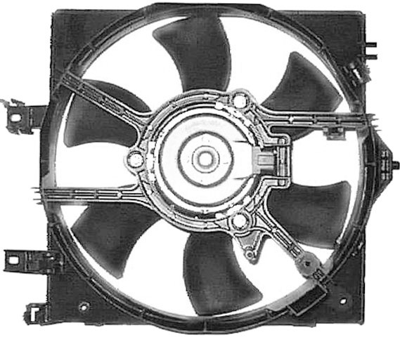 Radiator FAN COMPLEET MICRA 98-03 315mm 1.5 DIESEL +AC