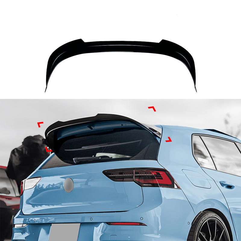 Dakspoiler (Spoiler Cap)  Volkswagen Golf VIII HB 3/5-deurs Clubsport/GTi R 2020- (ABS Glanzend zwart)