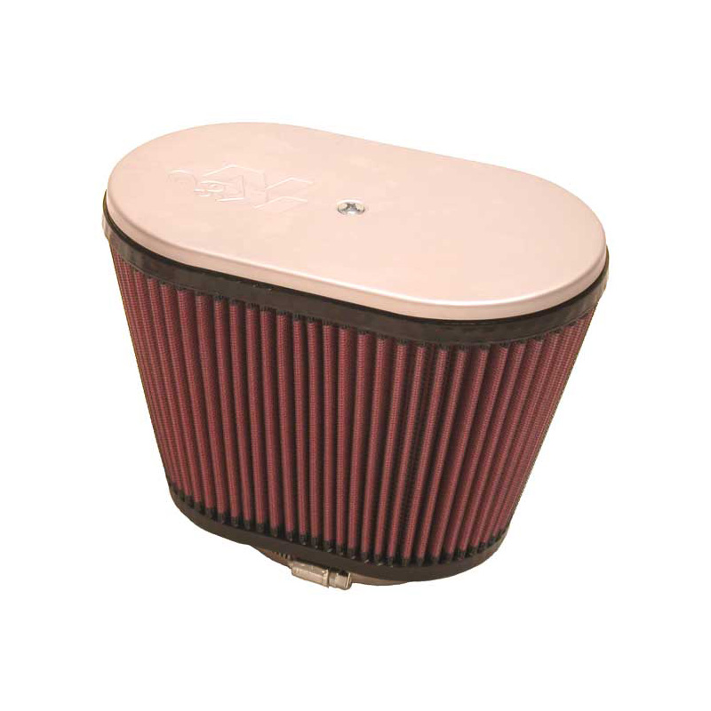 K&N Universeel Luchtfilter Ovaal voor Hilborn Q, 57mm dubbele aansluiting, 229mm x 140mm, 159mm hoogte (RD-4400)
