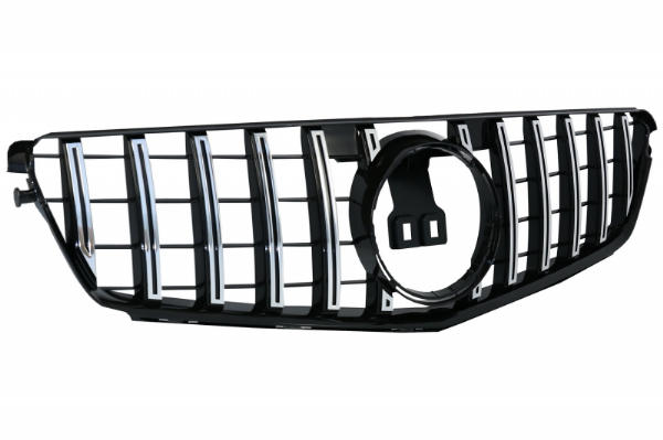 Grill passend voor Mercedes C-klasse W204 S204 GT Look Panamericanan Chroom Zwart