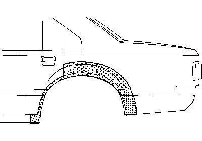 spatbordrand, Senator A1/Rekord E1/Commodore C, 4 drs Sedan, lin