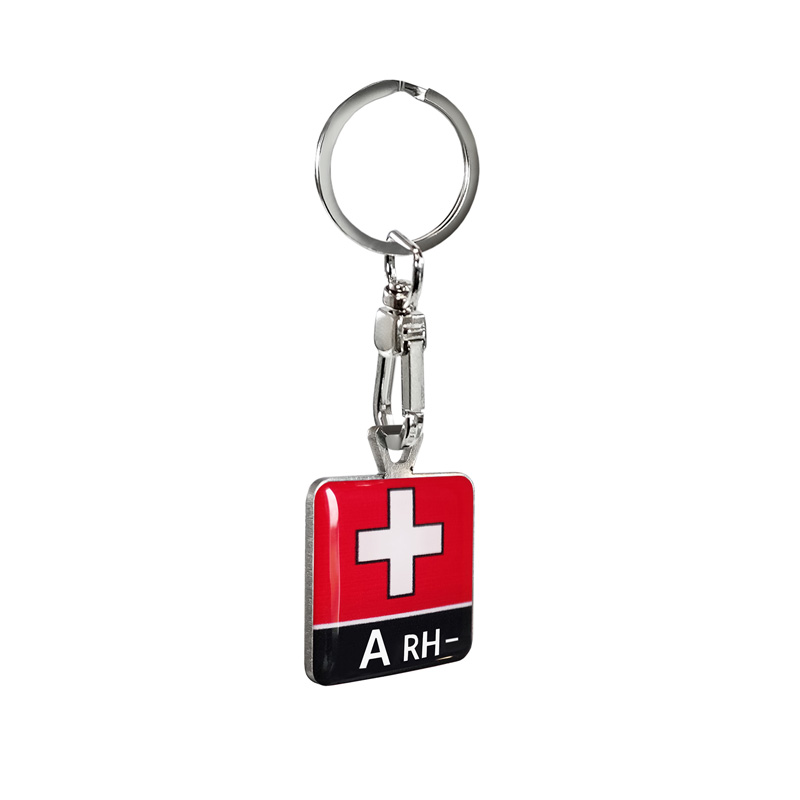 RVS sleutelhanger - 'Blood Type' A RH-