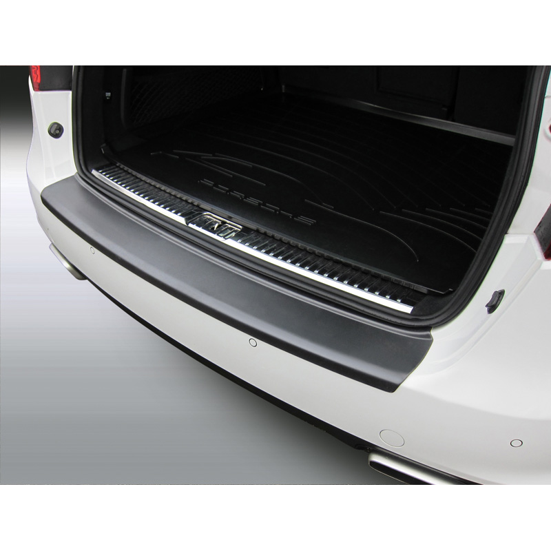 ABS Achterbumper beschermlijst  Porsche Cayenne 2010-2014 'Ribbed' Zwart