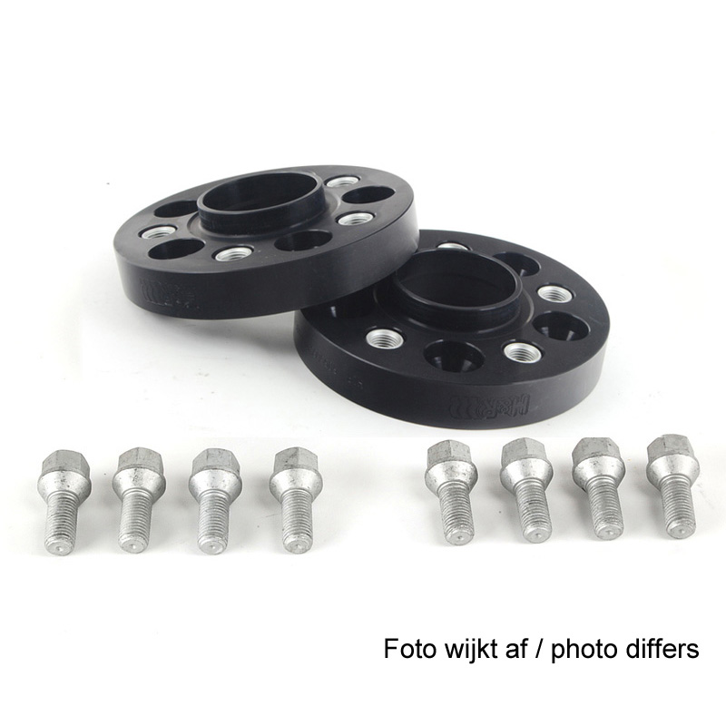 H&R DRA-Systeem Spoorverbreders 20mm 4x108 - Naaf 57,1mm - Boutmaat M14x1,5 -  Audi - Zwart