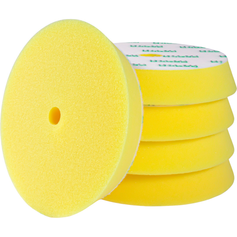 Gecko Hard Cutting Polijstpad (Geel) 80 mm – 5 stuks – 75 mm steunplaat
