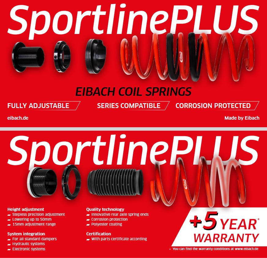 Eibach sportlinePLUS Verlagingsveren Audi A3 SPORTBACK (8YA) 35 TFSI, 35 TFSI Mild Hybrid, 35 TDI
