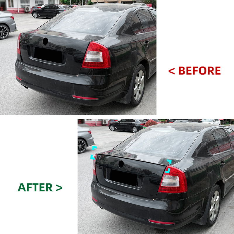 Achterspoiler  Skoda Octavia II (1Z) Sedan 2004-2013 (ABS Glanzend zwart)