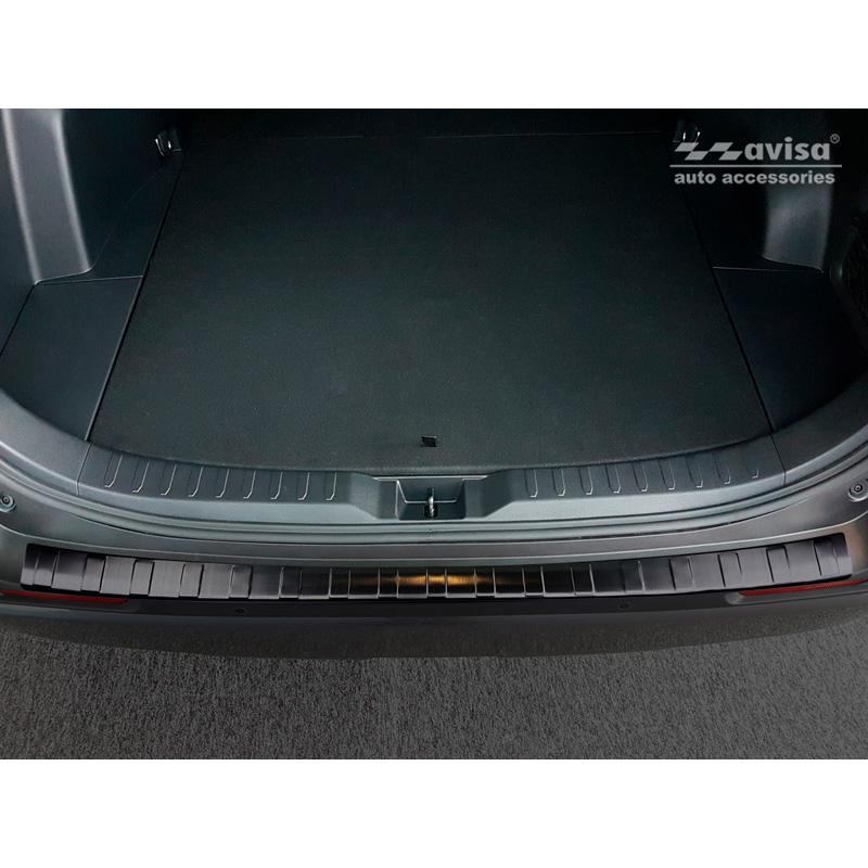 Zwart RVS Achterbumperprotector  Toyota RAV4 (5th Gen.) 2018- & Suzuki Across 2020- 'Ribs'